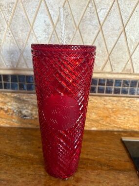 Starbucks Red Jeweled Tumbler NEW
